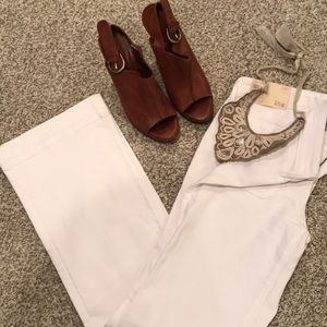 Never worn - white wide leg jeans
